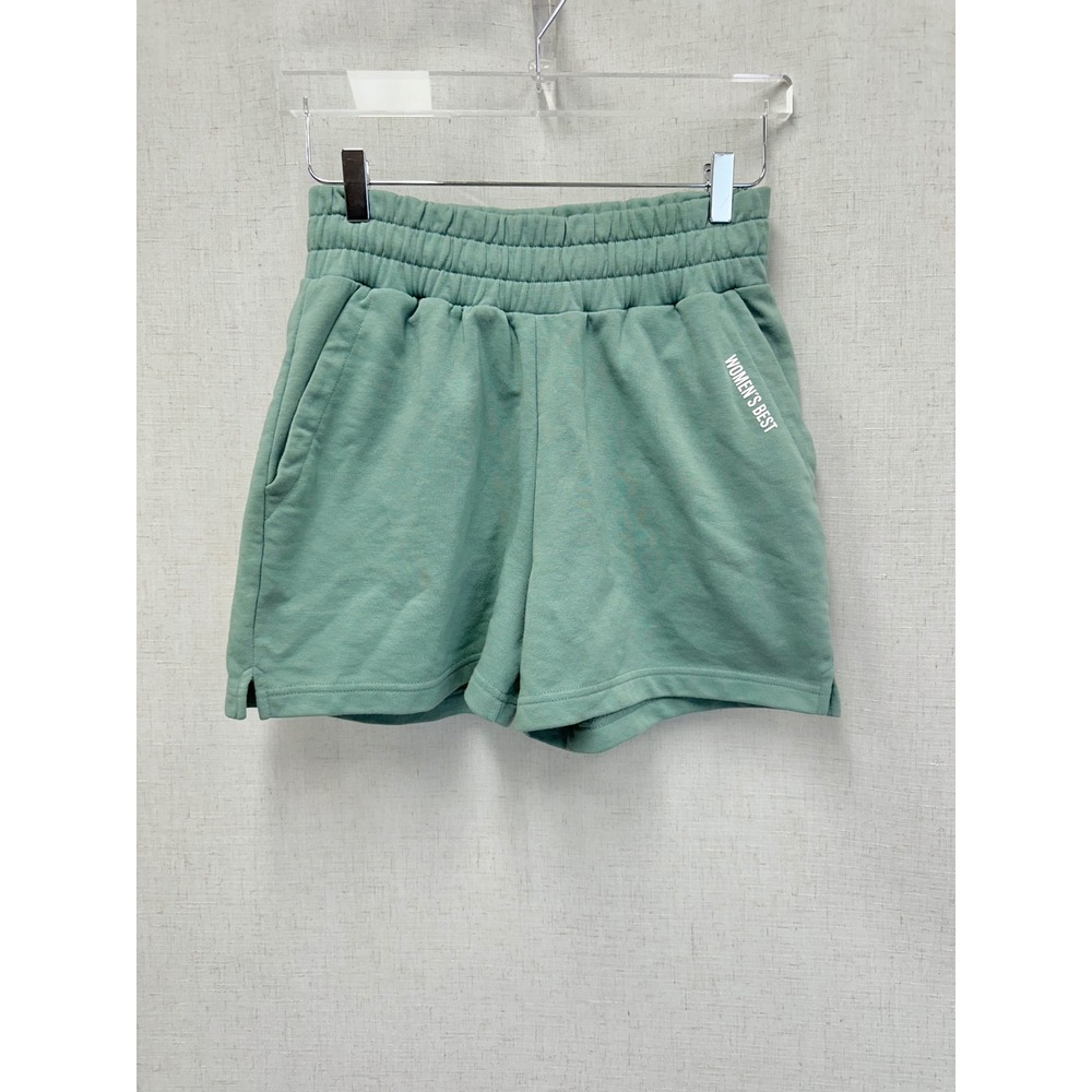 Women's Best Comfort Shorts Cotton Blend Solid Pastel Sage Green Size Medium - Picture 3 of 14